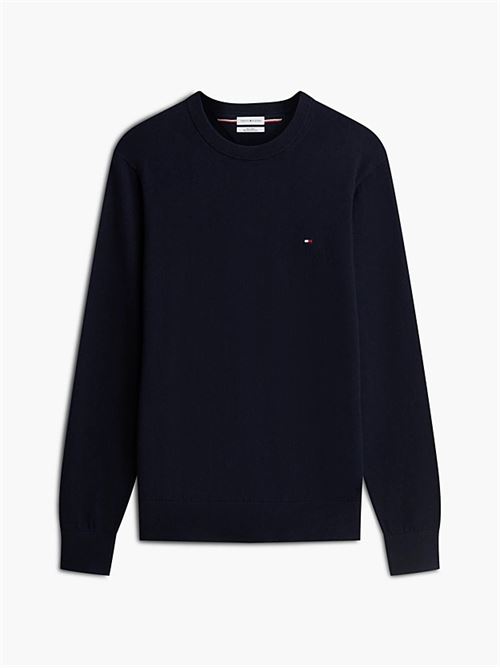 pima org ctn cashmere crew neck TOMMY HILFIGER | MW0MW28046DW5